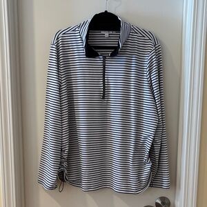 Chico's Striped Quarterzip